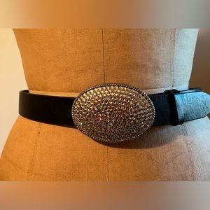 Swarovski Buckle/ Leather Belt